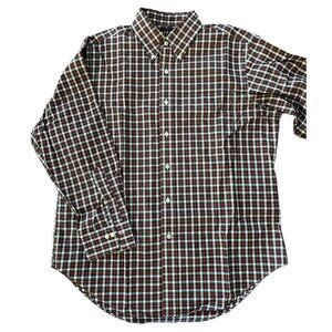 Ralph Lauren Men Size 16 (32/33) Plaid Button Down Shirt Non-Iron Cotton…